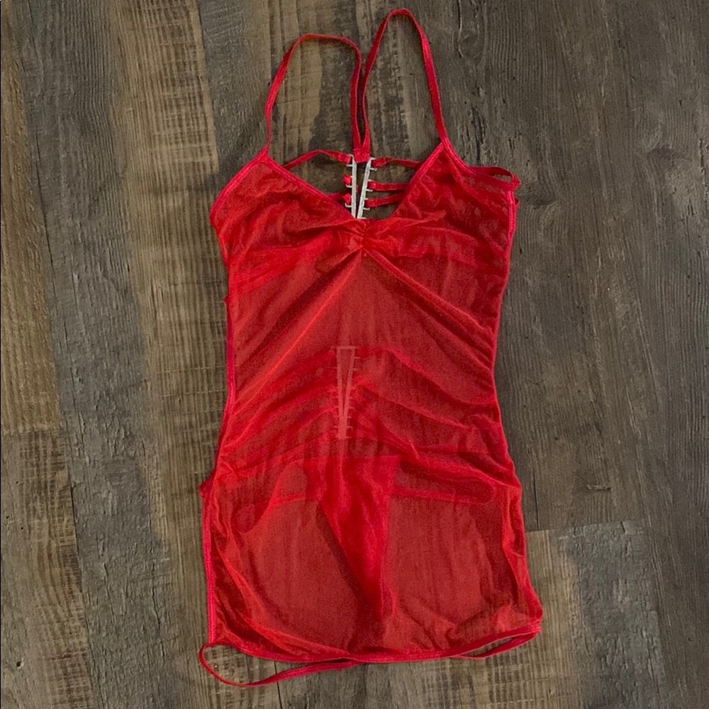Red Sheer Intimate Dress